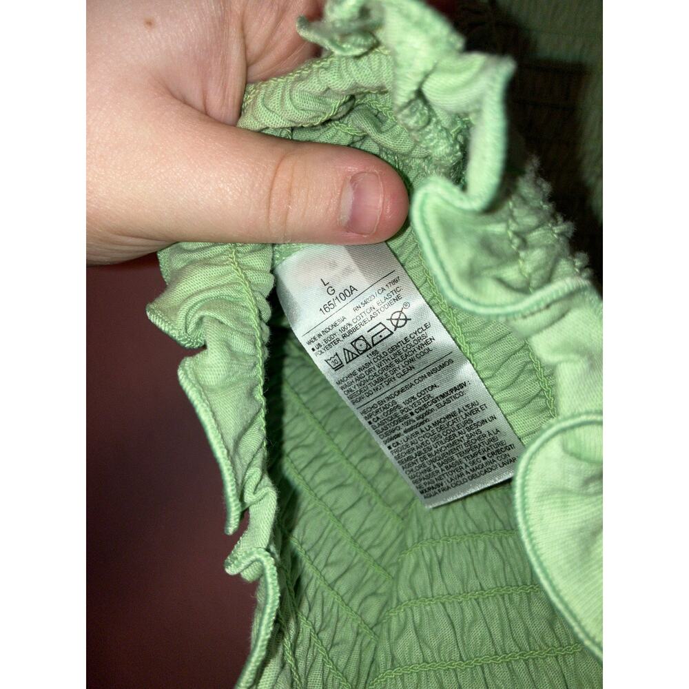 🥳 5/$20 NWT Old Navy mint green smocked halter top size large - Picture 4 of 7